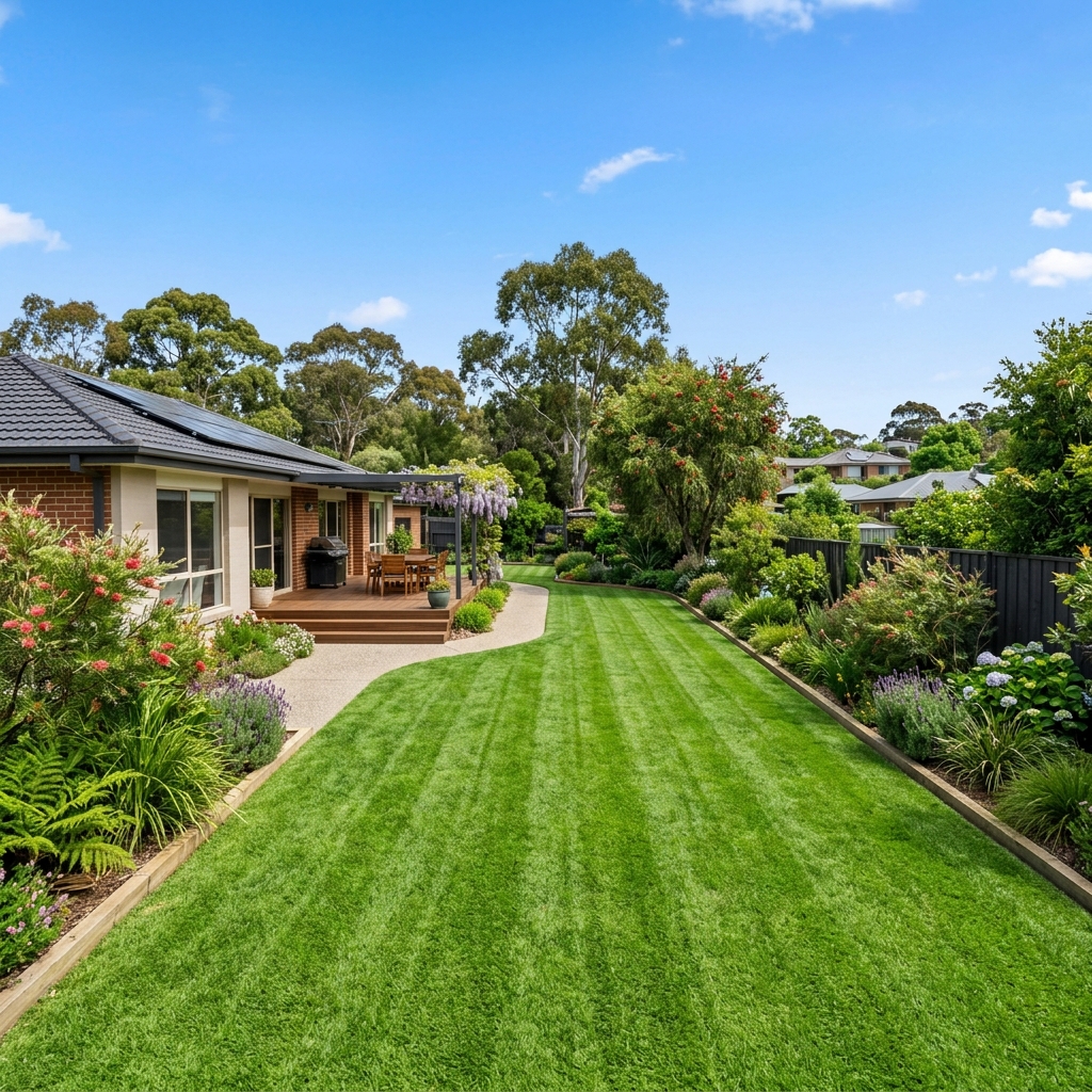 Lush green lawn background